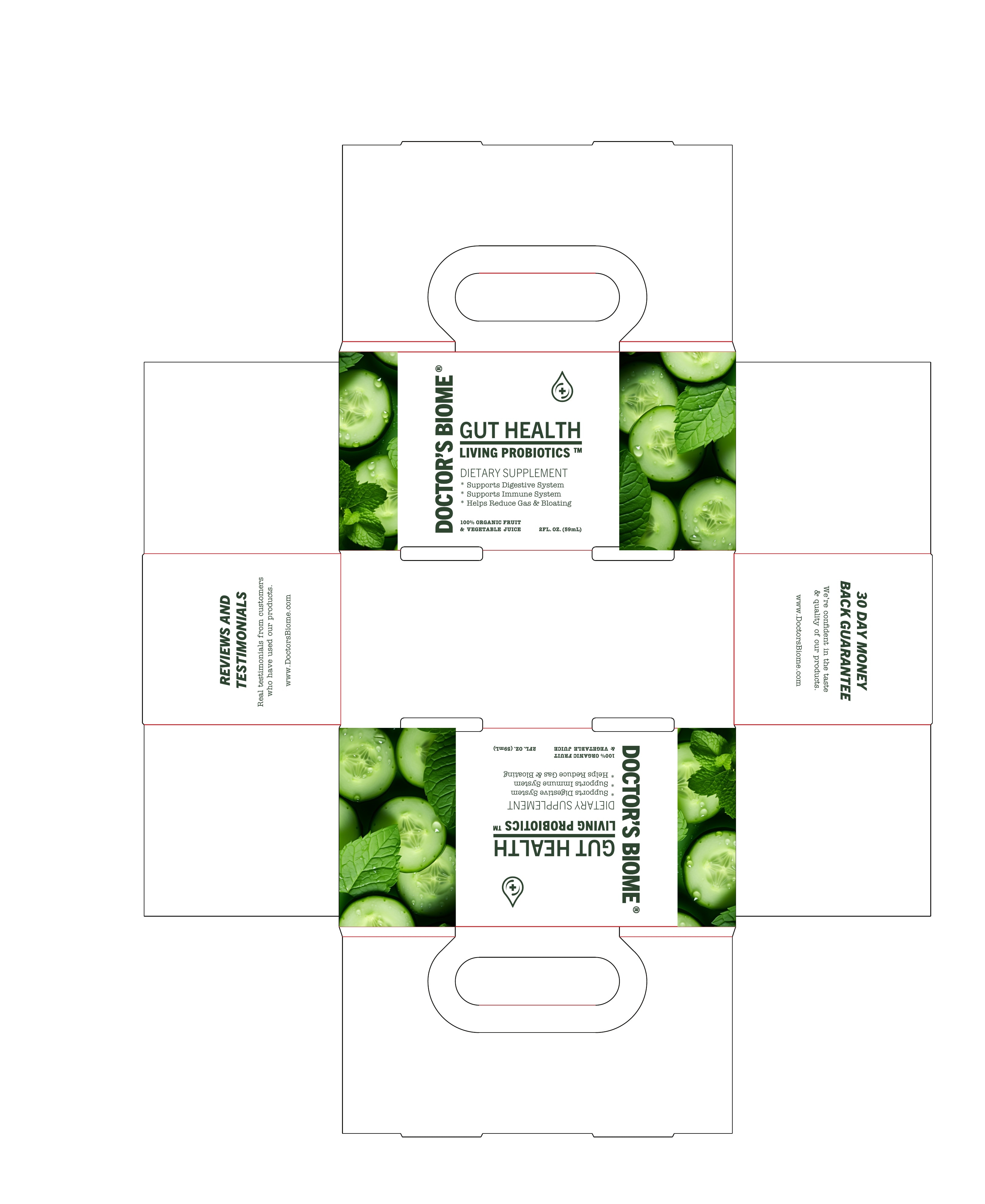 Doctor's Biome Gut Health retail carton production artwork