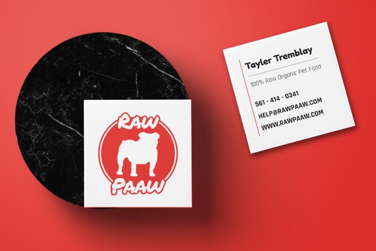 Raw Paaw business cards