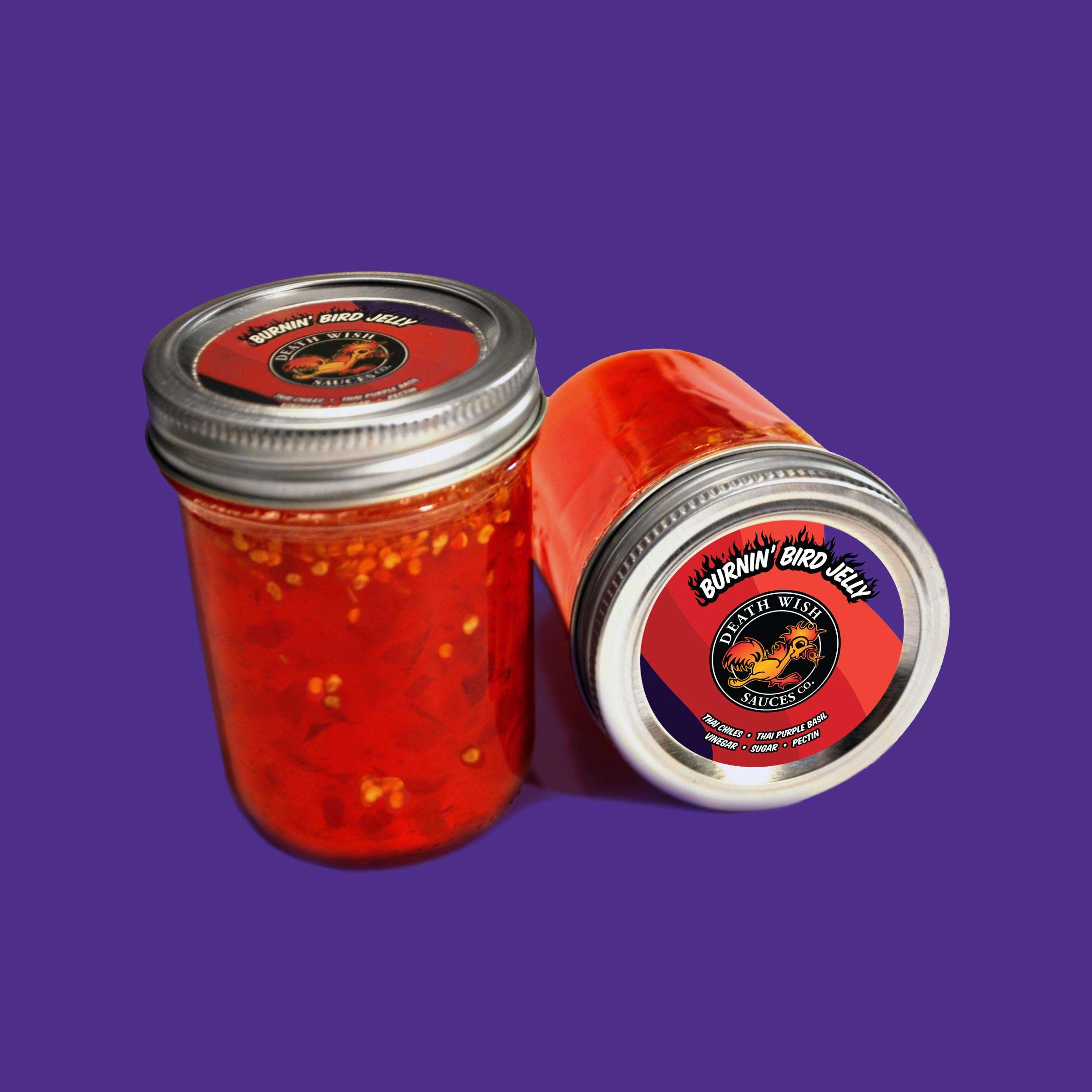 Burnin Bird pepper jelly packaging